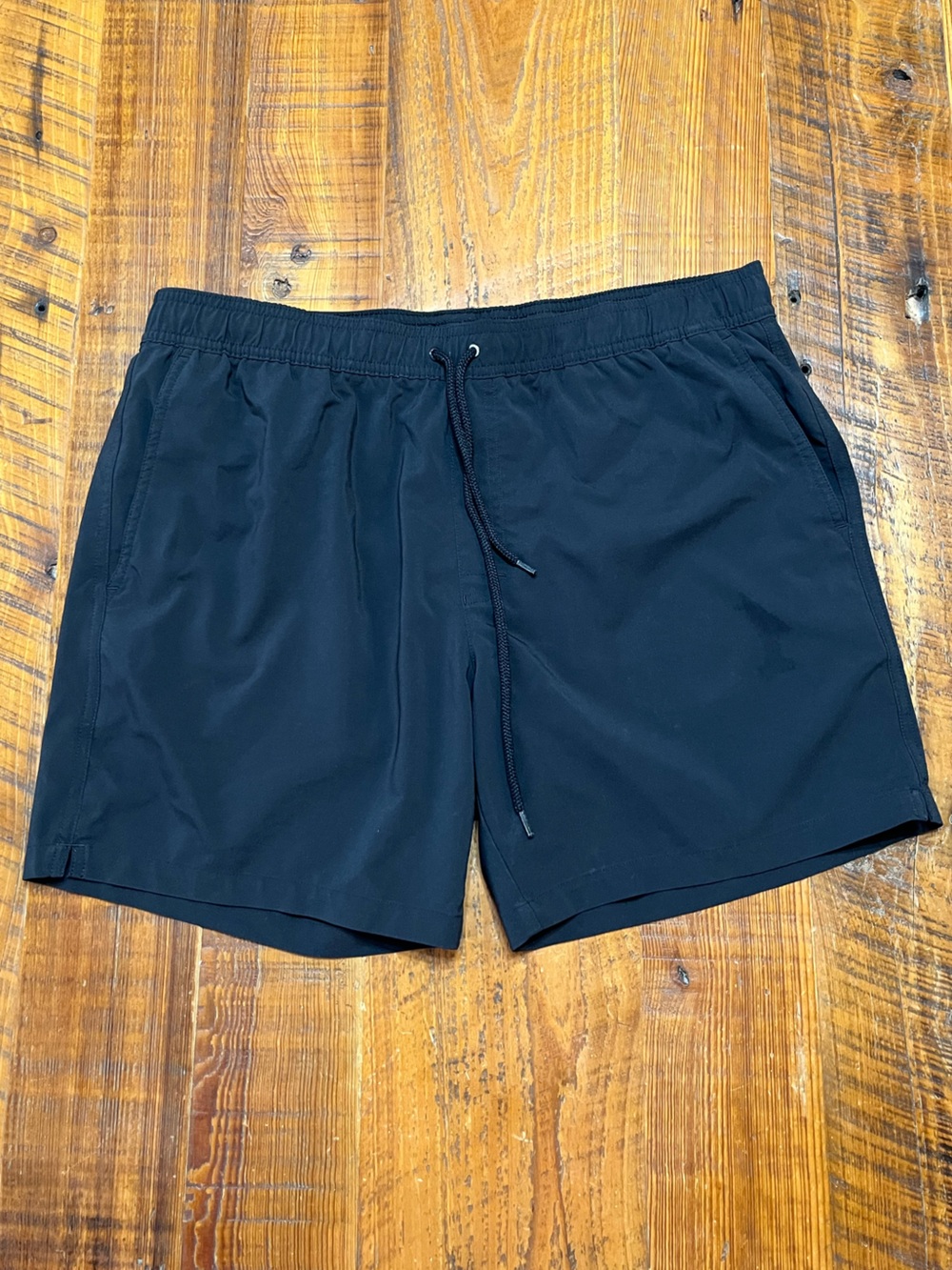 MeUndies Black Drawstring Swim Shorts Size Large